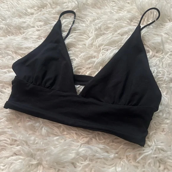 L*Space Black Bikini Top